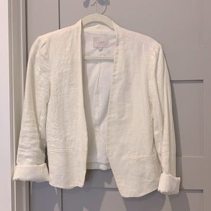 LOFT Cream Linen Blazer